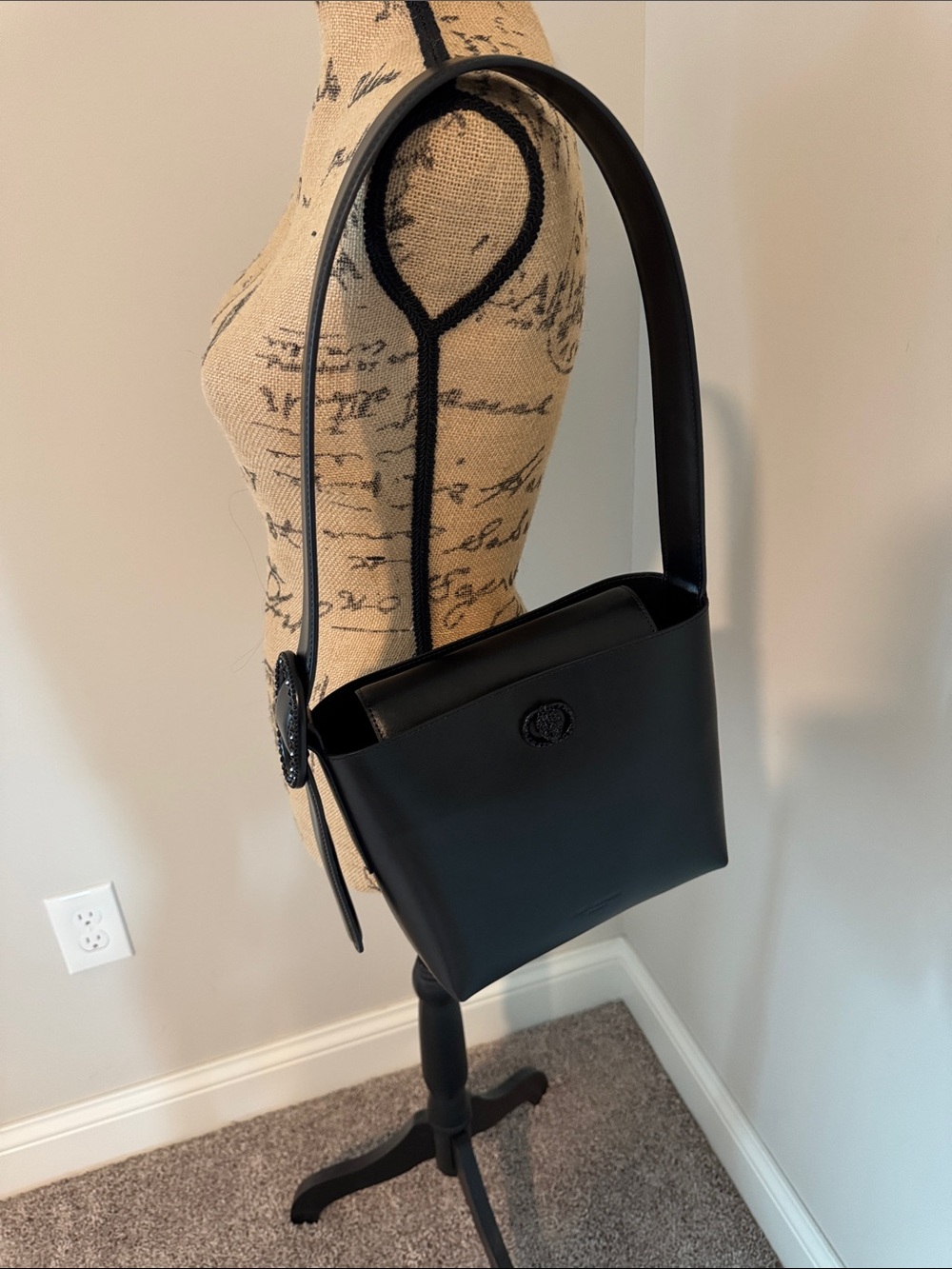 Kurt Geiger Black Leather Shoulder Bag
